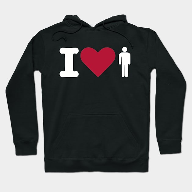 I love Men - Heart Hoodie by Designzz